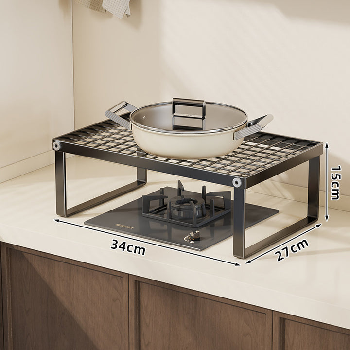 Elevated Gas-Range Protective Countertop Organizer Shelf