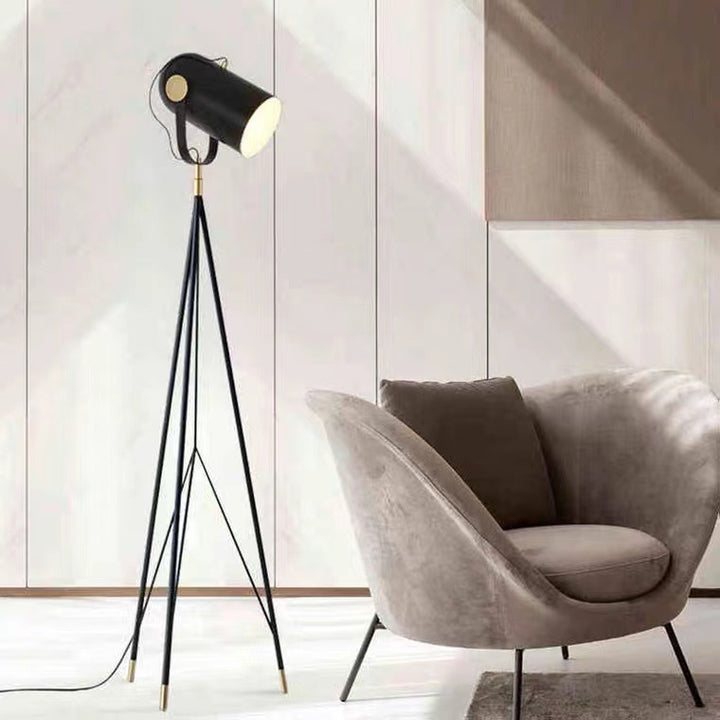 Modern Adjustable Floor Lamp with Tripod Base