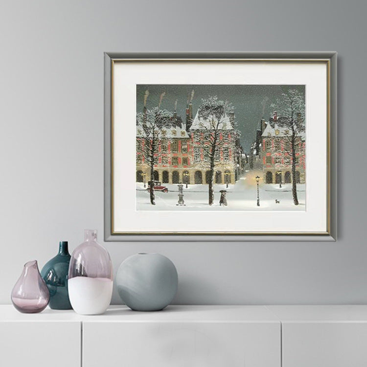 Framed Winter Landscape Artwork