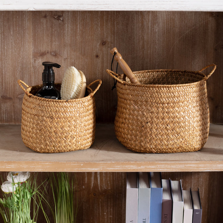 Unisex Stylish Storage Baskets made of Handwoven Natural Material Kalsten