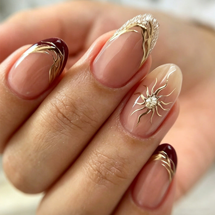 Nail set with elegant glitter and gradient design Kalsten