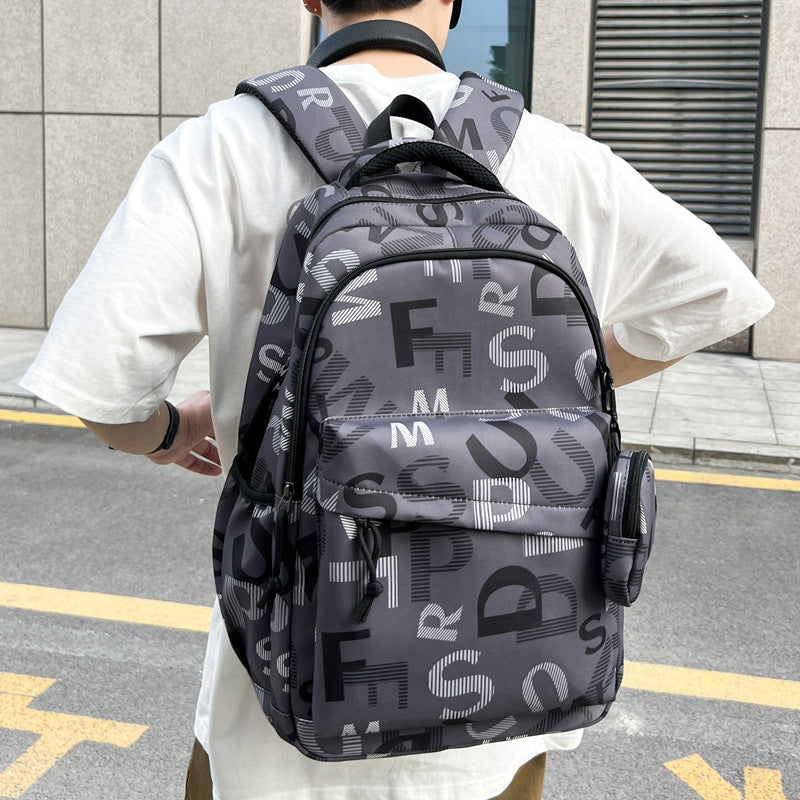 Stylish Letter-Printed Backpack Kalsten
