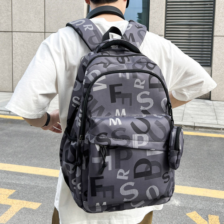 Stylish Letter-Printed Backpack Kalsten