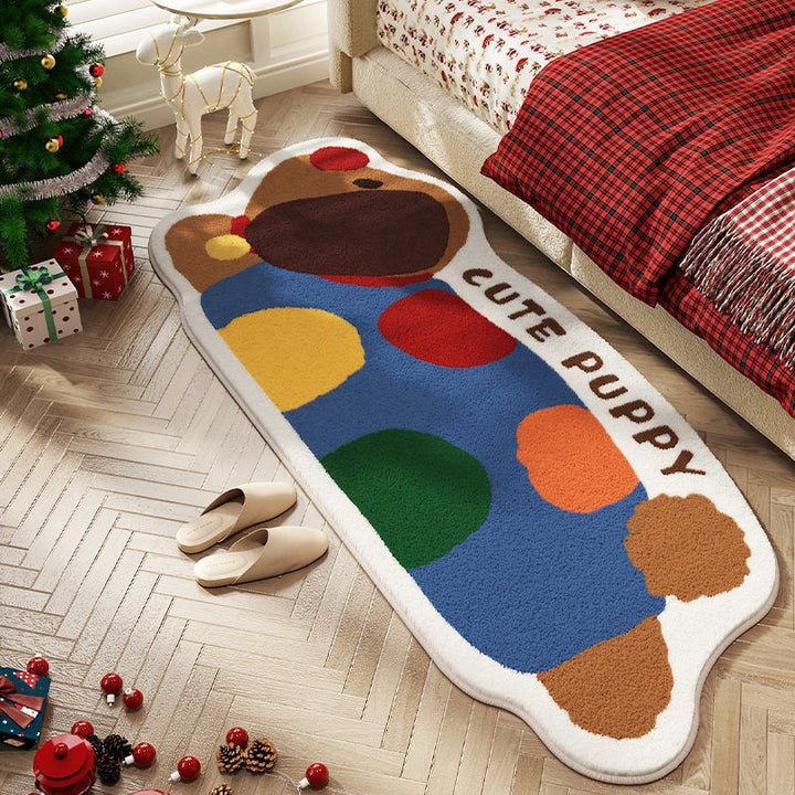 Cute Puppy-Themed Floor Mat