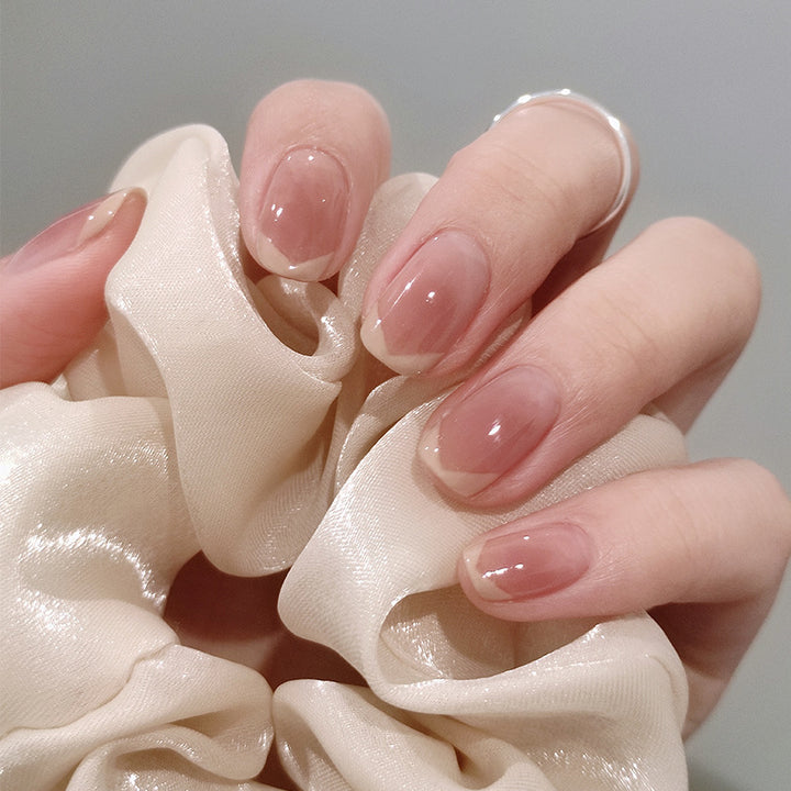 Elegant French Tip Gel Nail Art
