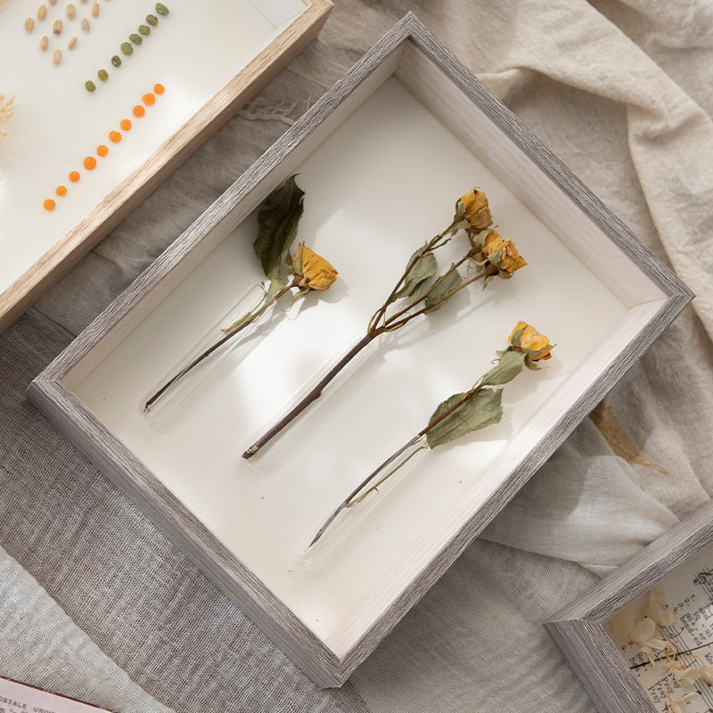 Floral Shadow Box Display Frame for Home Decor