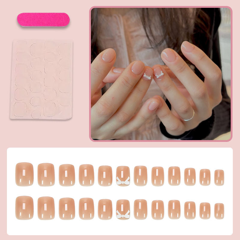 Artificial nail set with romantic bow designs Kalsten