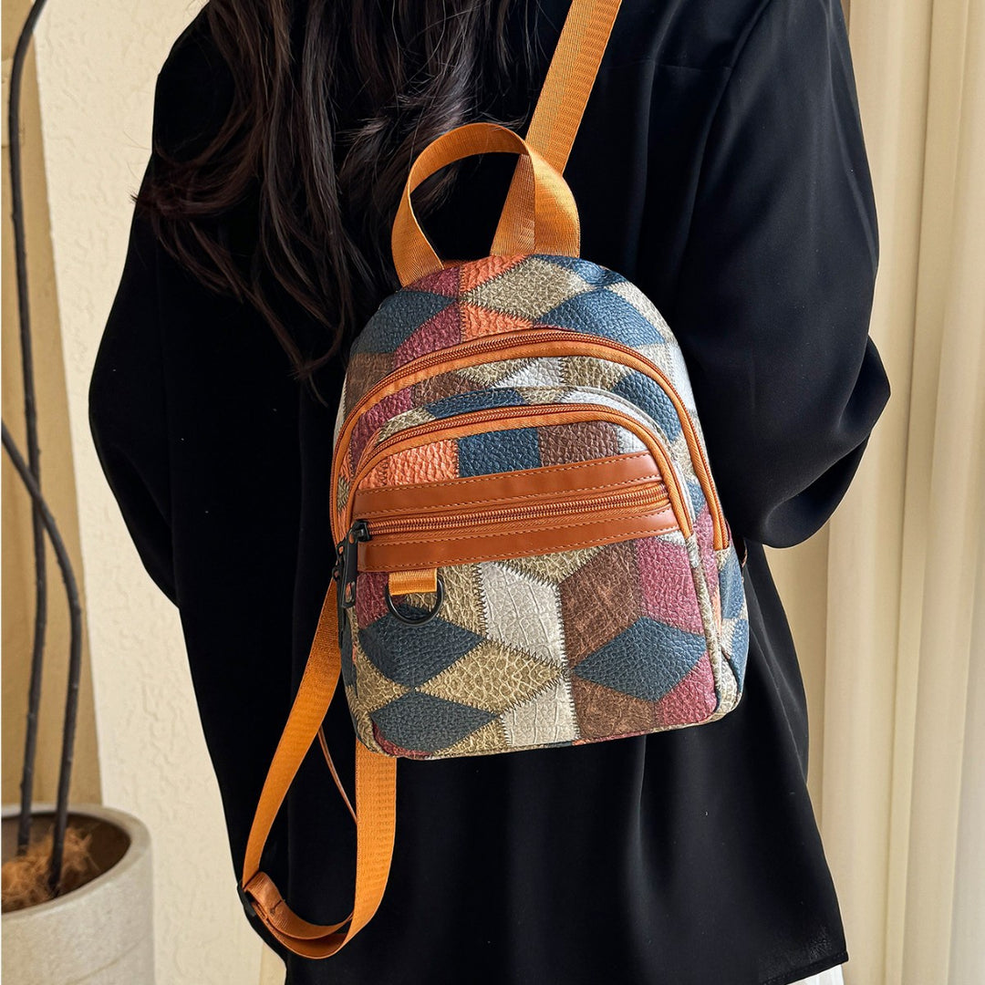 Women's Stylish Geometric Patterned Mini Backpack Kalsten