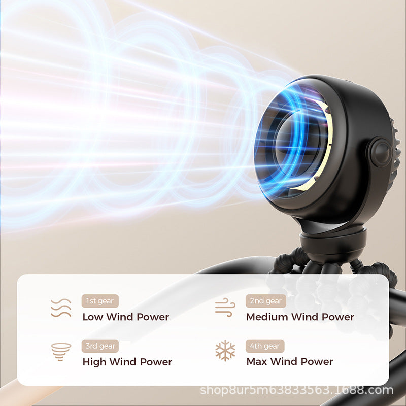 Unisex nan flexible clamp fan with bendable stand arms and LED night light Kalsten