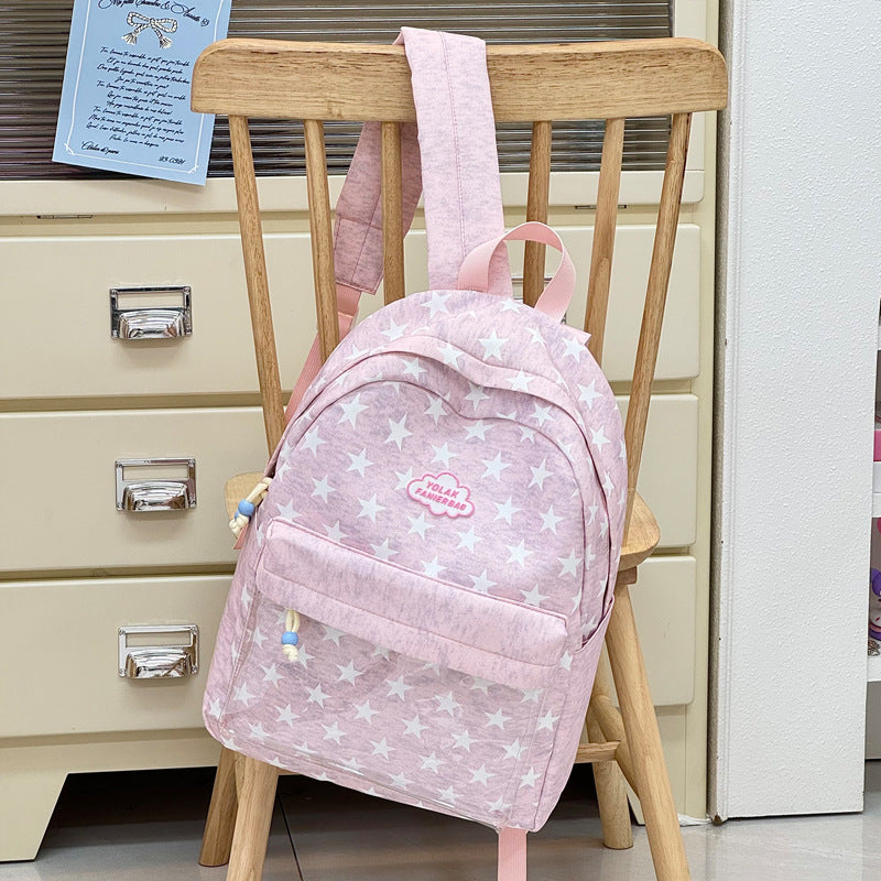 Transparent Window Star-Print Backpack Kalsten