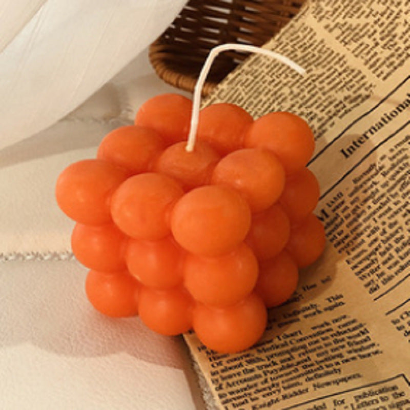 Bubble Cube Sculptural Decorative Soy Candle