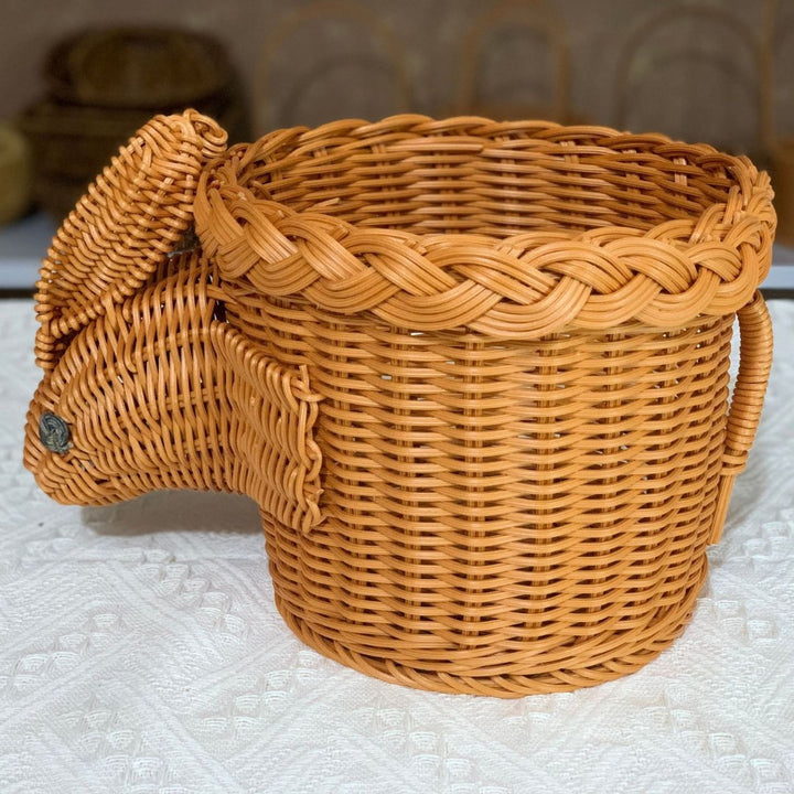 Cute Bunny-Shaped Woven Storage Basket Kalsten