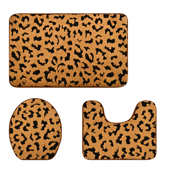 Soft Luxury Leopard Print Bath Rug Set Kalsten