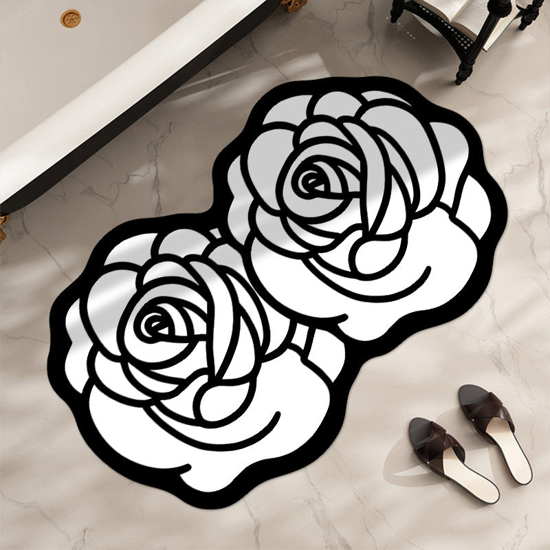 Floral-Inspired Decorative Area Mat