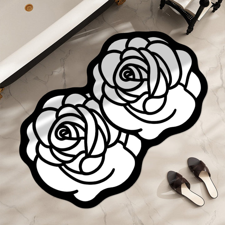 Floral-Inspired Decorative Area Mat