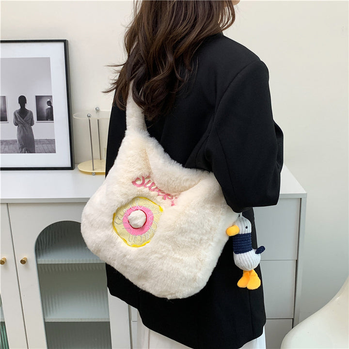 Plush Animal-Themed Tote Bag