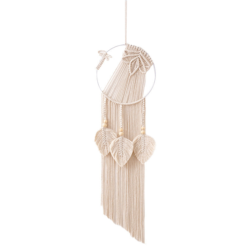 Decorative Macrame Wall Hanging with Leaf Accents Kalsten