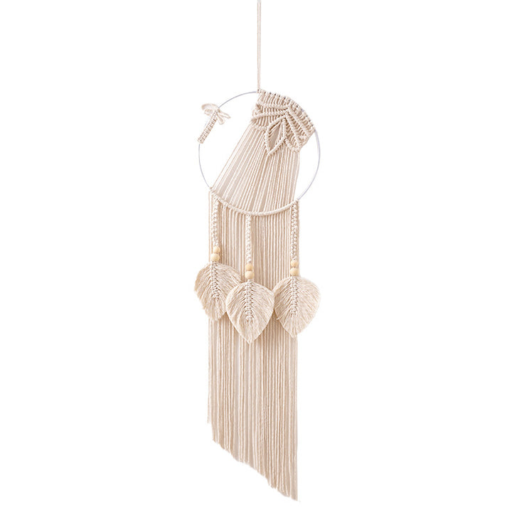 Decorative Macrame Wall Hanging with Leaf Accents Kalsten