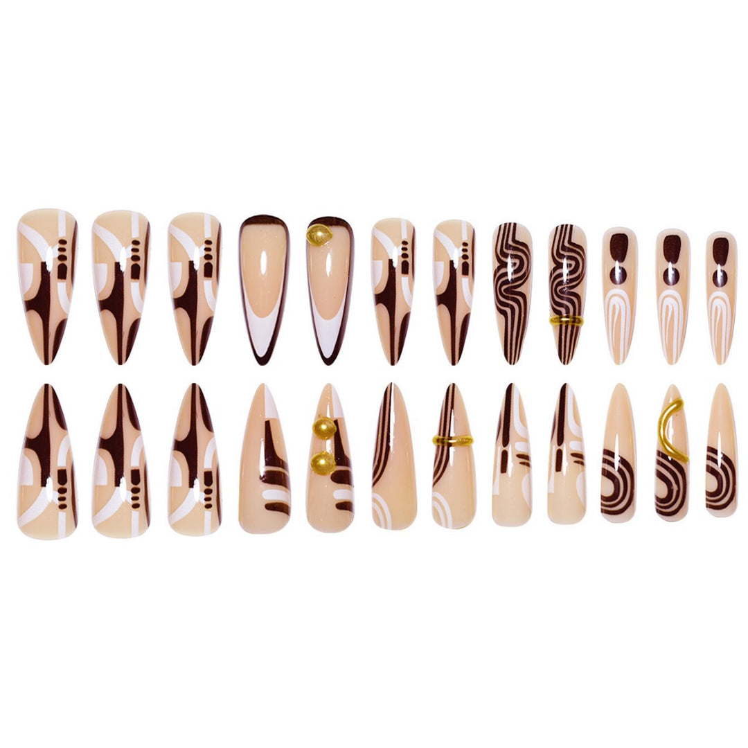 Decorative Stiletto Press-On Nail Art Extensions Kalsten