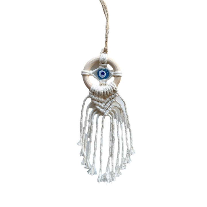 Decorative Macrame Wall Hanging with Evil Eye Design Kalsten