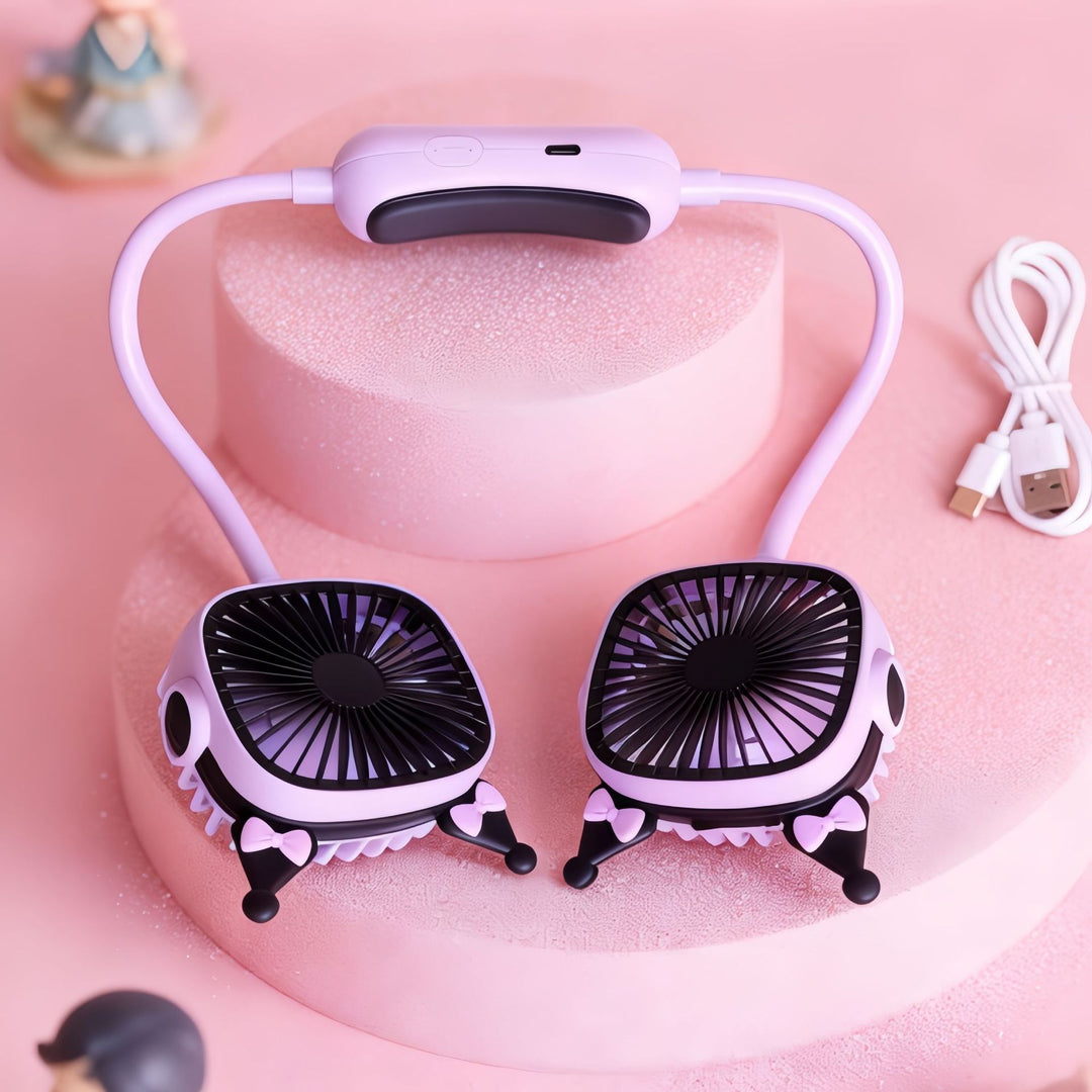 Ladies wearable neck fan with dual design Kalsten