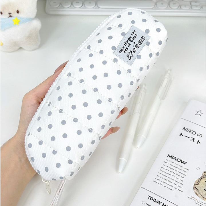 Stylish Polka Dot Pencil Case