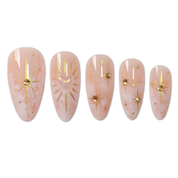 Decorative Star-Accented Press-On Nail Set Kalsten
