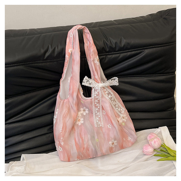 Elegant Floral Printed Shoulder Tote Bag Kalsten