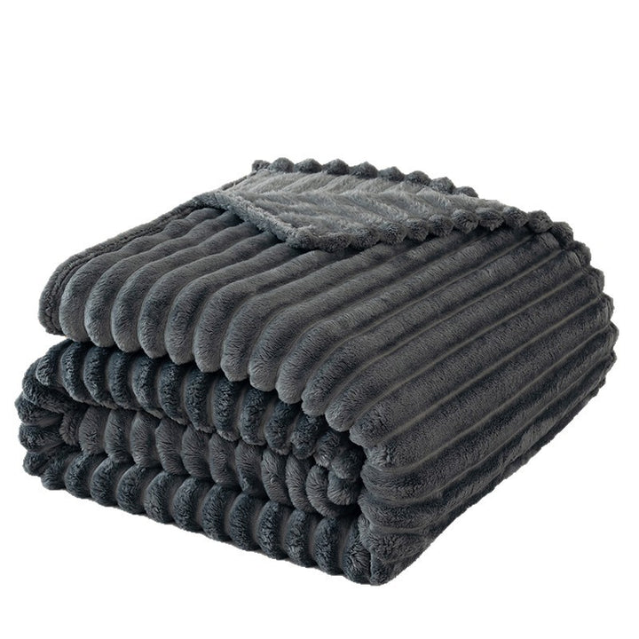 Textured Plush Throw Blanket Kalsten