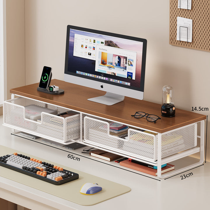 Multi-Functional Desk Organizer with Mesh Storage Bins Kalsten