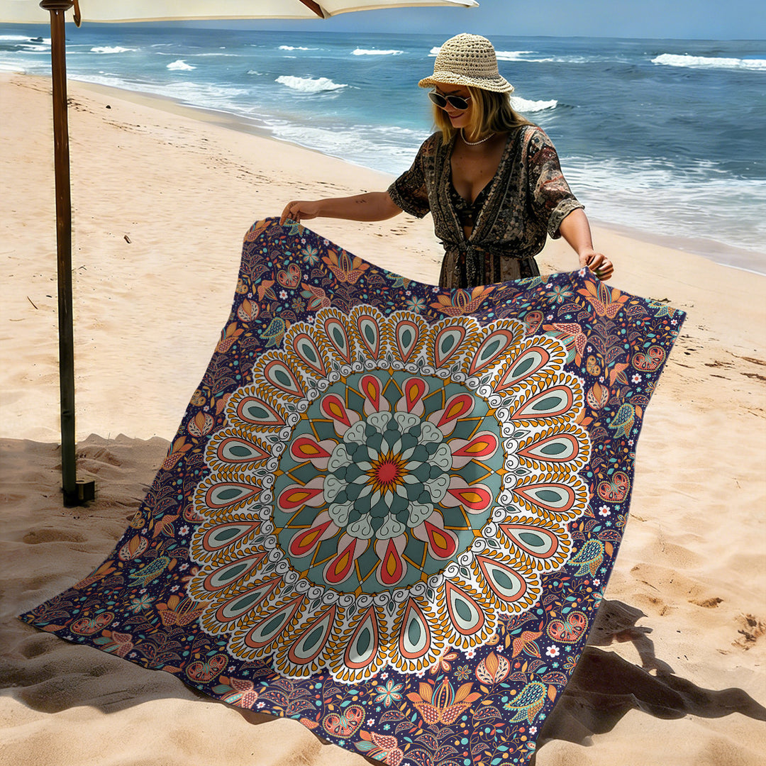 Mandala Design Beach Mat Kalsten