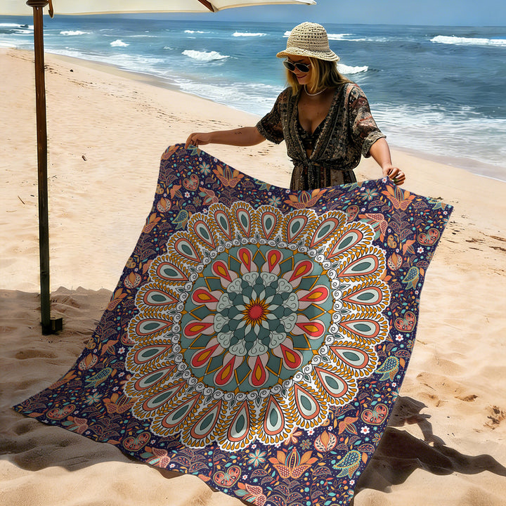 Mandala Design Beach Mat Kalsten