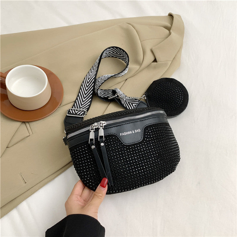 Stylish Rhinestone Embellished Mini Crossbody Bag Kalsten
