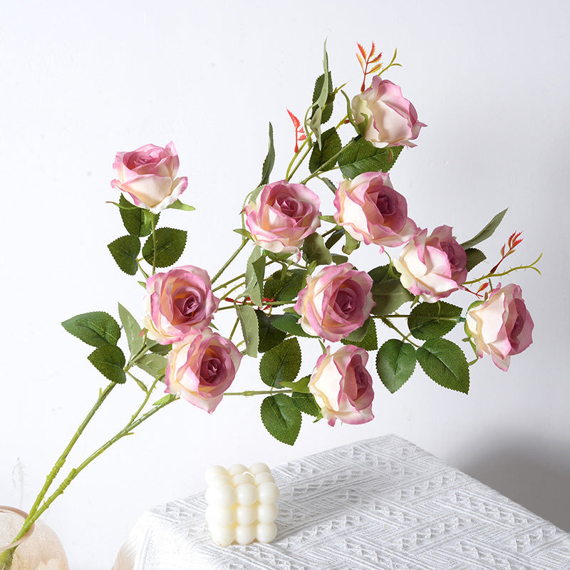Artificial Silk Floral Rose Stem