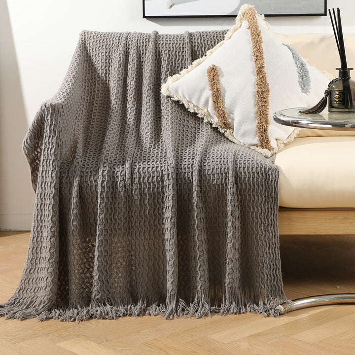 Cozy Knitted Throw Blanket Kalsten