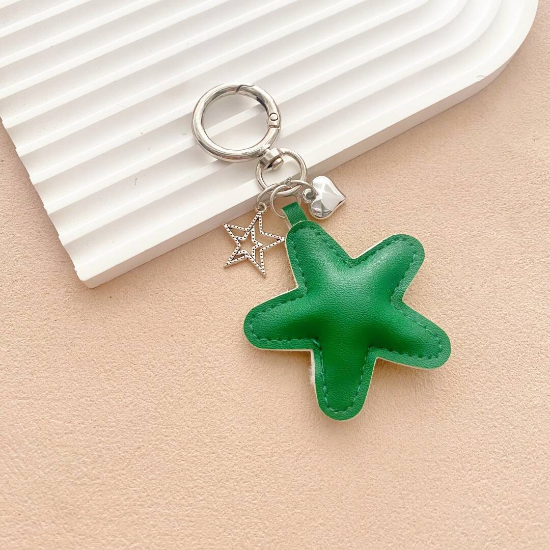 Starfish-Shaped Leather Keychain kalsten