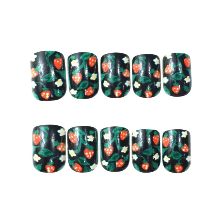 Floral-Patterned Gel Nail Art Kalsten