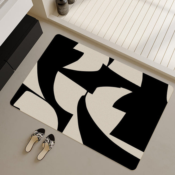 Stylish Geometric Patterned Bath Runner Kalsten