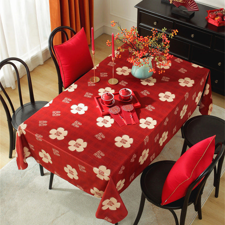 Festive Floral Pattern Table Cover