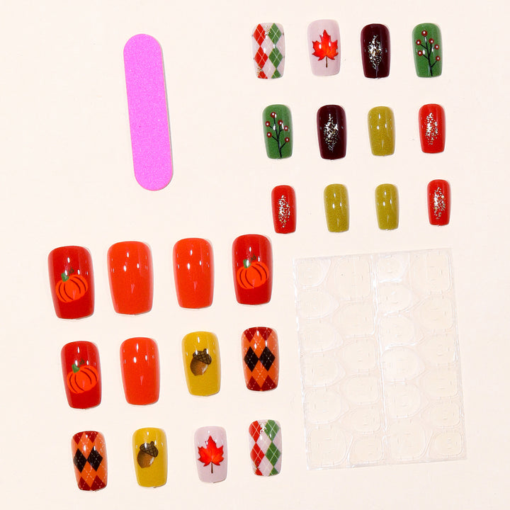 Autumn-Themed 3D Nail Art Set Kalsten