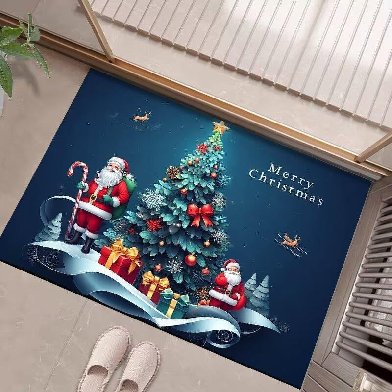 Festive Christmas-Themed Entrance Mat