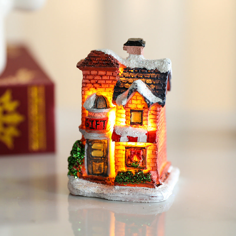 Decorative LED Village House Figurine Kalsten