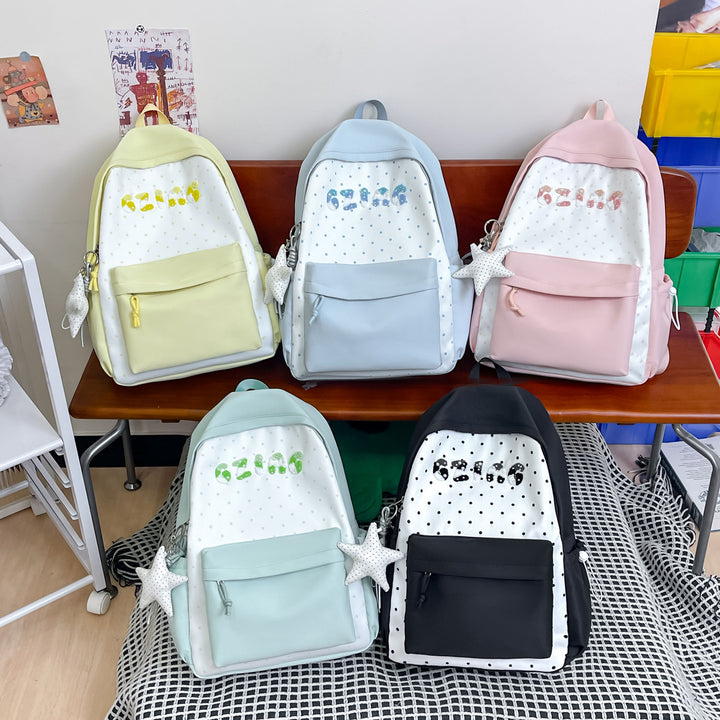 Cute Polka Dot Patterned Backpack Kalsten