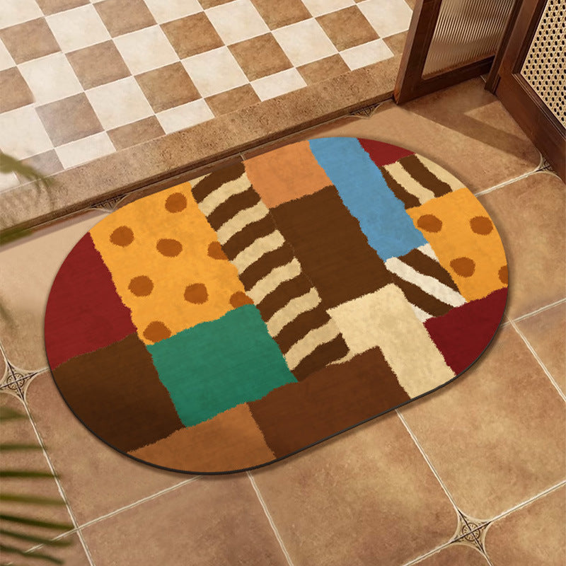 Colorful Patchwork Design Floor Mat Kalsten