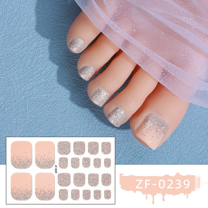Sparkling Glittery Toenail Wraps
