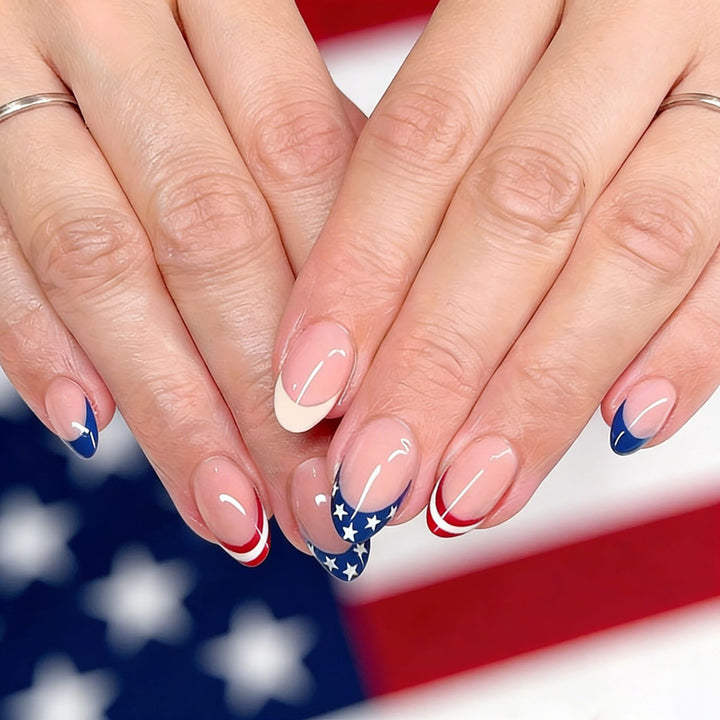 Artistic American Flag Nail Art Kalsten