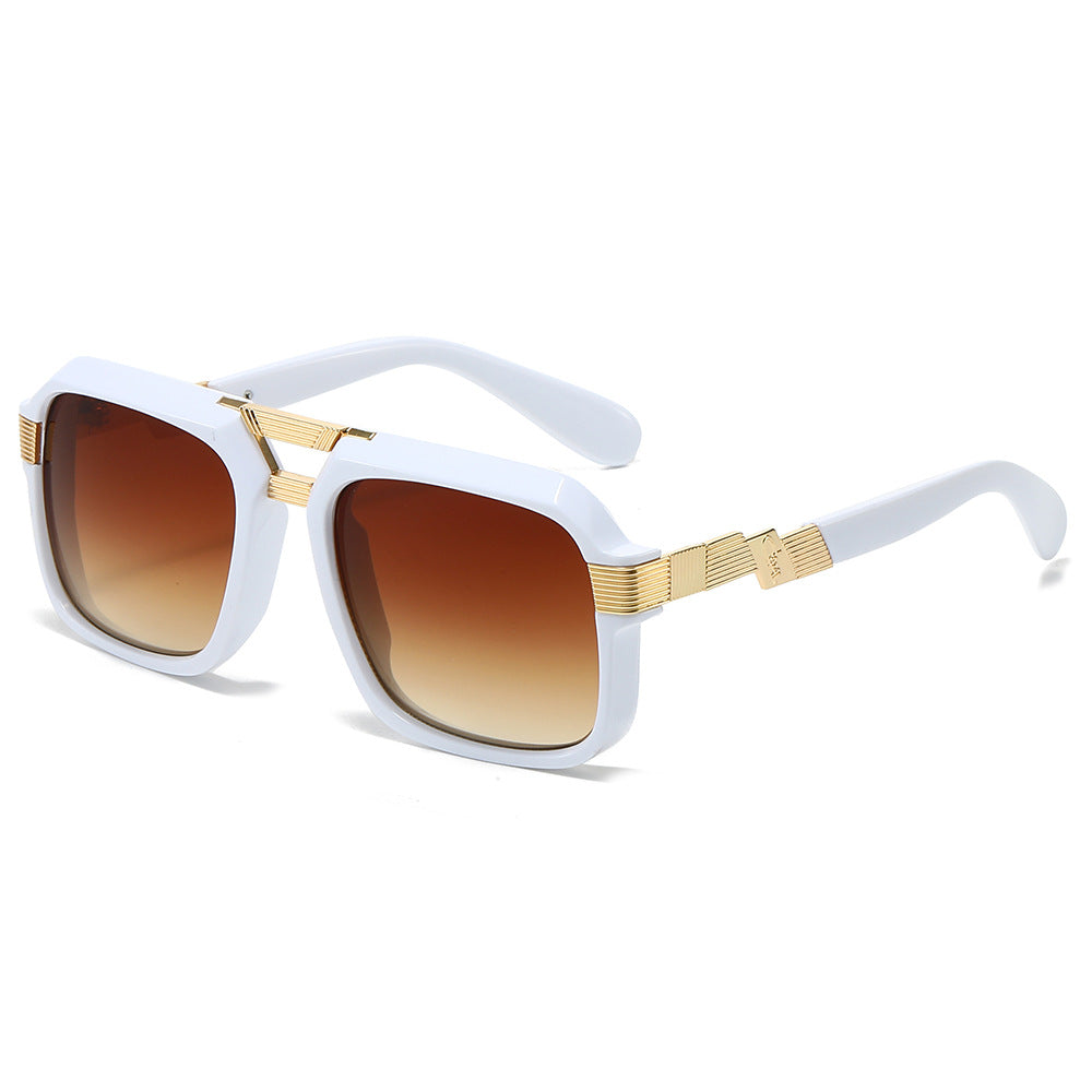 Oversized Square Sunglasses with Metallic Detailing Kalsten