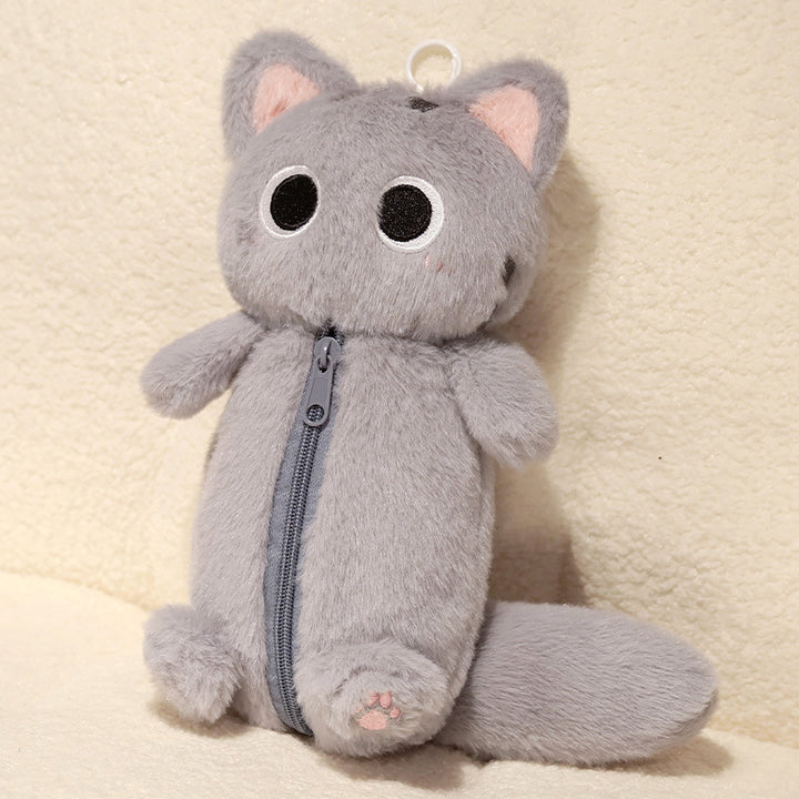 Cozy plush floor seat pouf in cat shape with shape-retaining filling