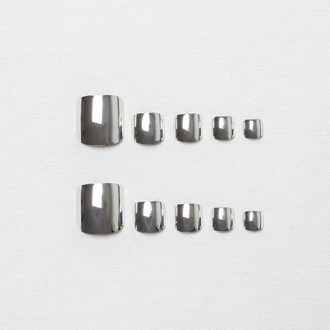 Metallic Pedicure Nail Art