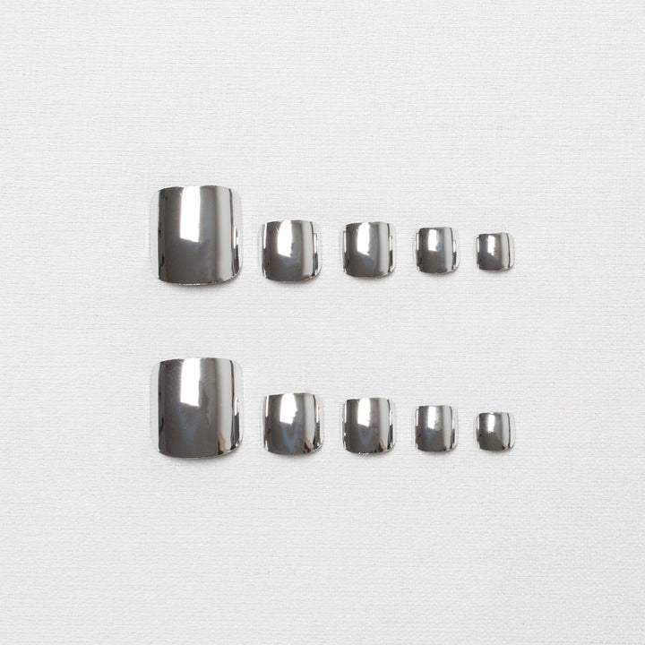 Metallic Pedicure Nail Art